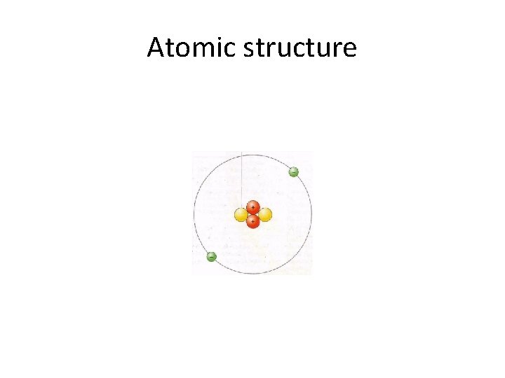 Atomic structure 