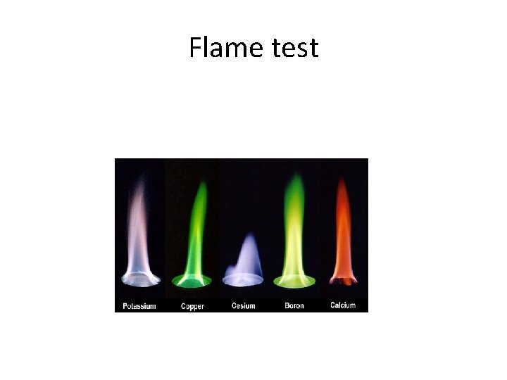 Flame test 