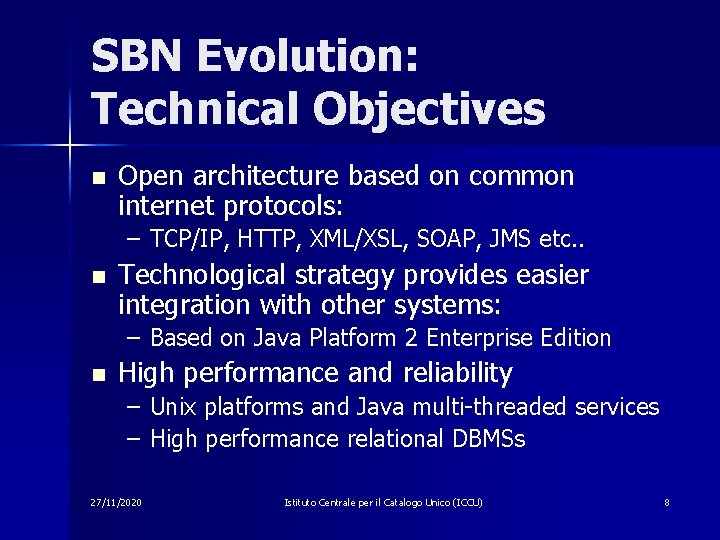 Sbn Api The Italian National Library Service SBN Evolution of