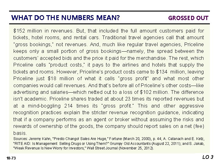 WHAT DO THE NUMBERS MEAN? WHAT’S YOUR GROSSED OUT PRINCIPLE $152 million in revenues.