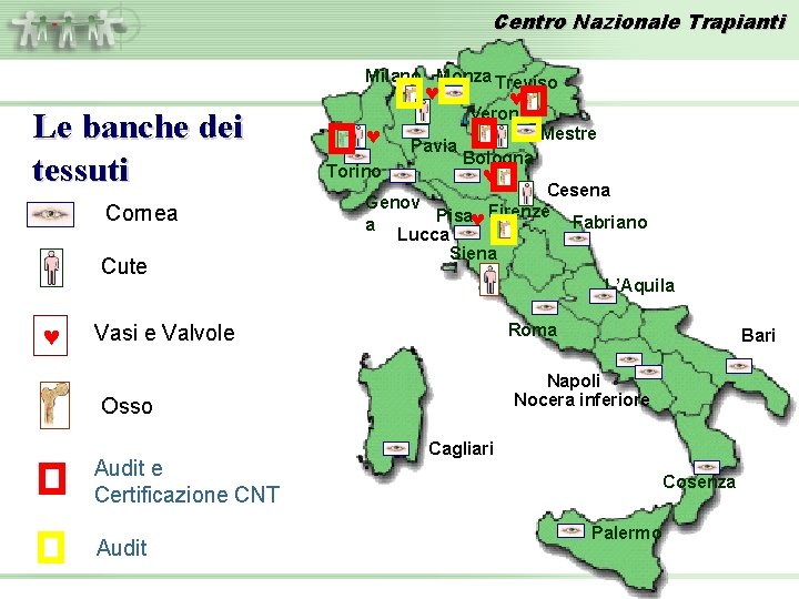 Centro Nazionale Trapianti Milano Monza Treviso Le banche dei tessuti Cornea Cute Torino Pavia