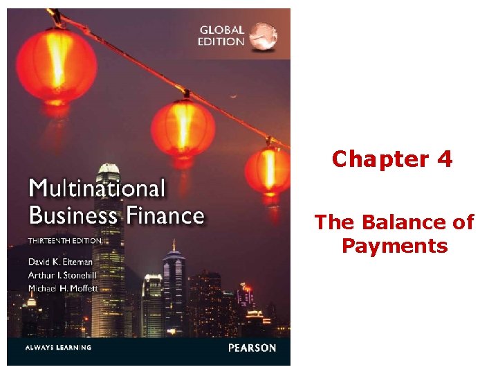 Chapter 4 The Balance of Payments 