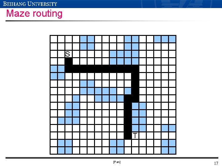Maze routing S T [Pan] 17 