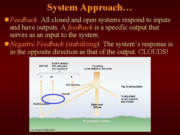 System Approach… l Feedback: All closed and open systems respond to inputs and have