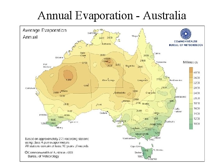 Annual Evaporation - Australia 