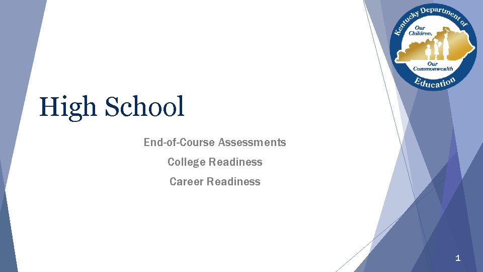 High School End-of-Course Assessments College Readiness Career Readiness 1 