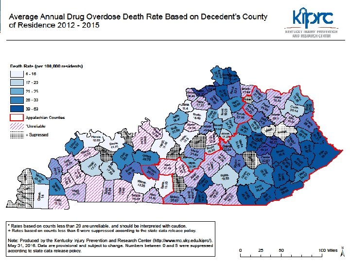 Top 10 State Drug Overdose Death Rates – 2014 Cabinet for Health and Family