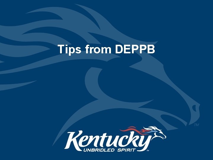 Tips from DEPPB 