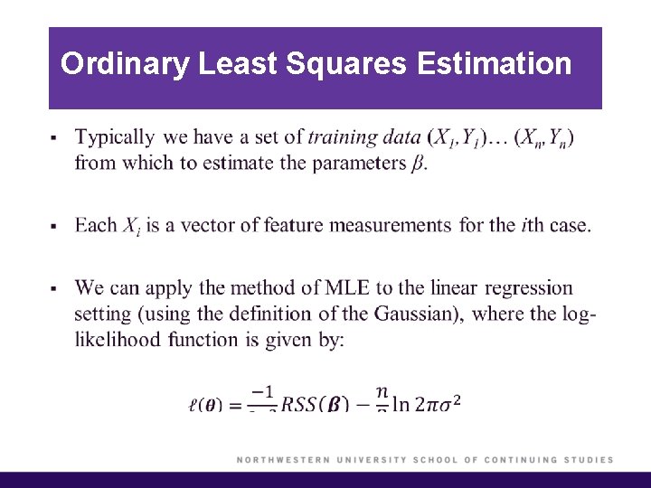 Ordinary Least Squares Estimation § 