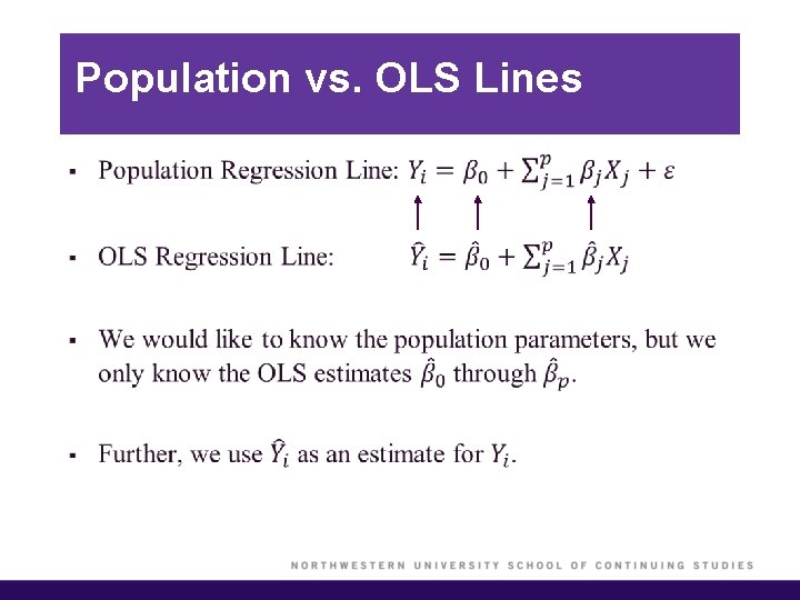 Population vs. OLS Lines § 