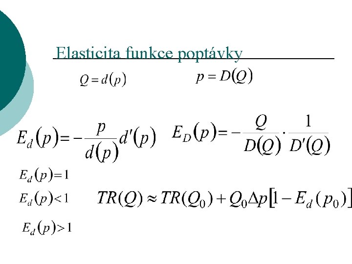 Elasticita funkce poptávky 