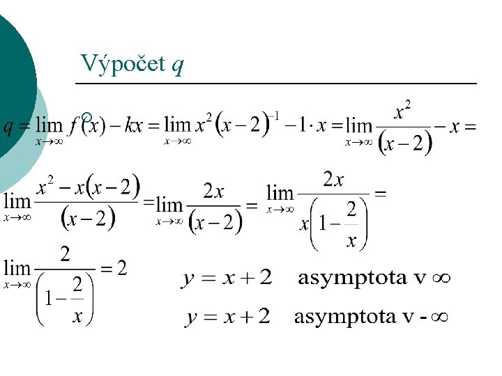 Výpočet q ¡ 