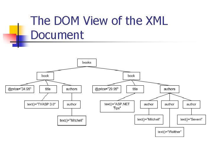 The DOM View of the XML Document 