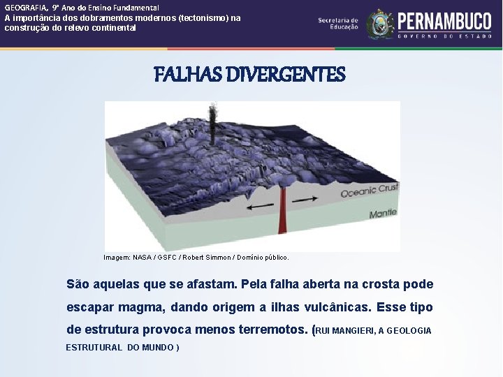 GEOGRAFIA, 9° Ano do Ensino Fundamental A importância dos dobramentos modernos (tectonismo) na construção