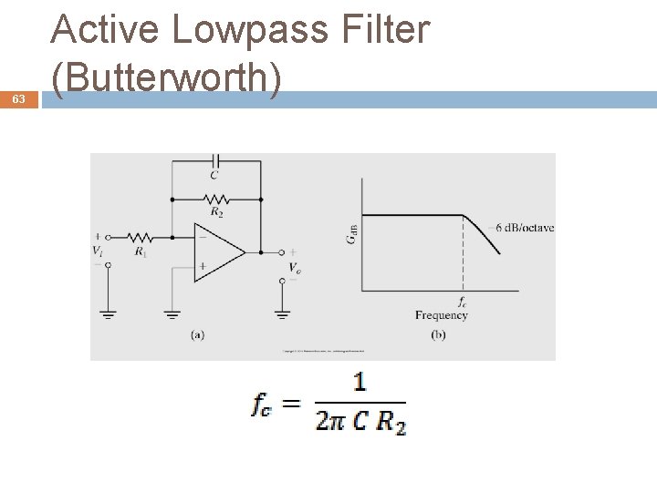 63 Active Lowpass Filter (Butterworth) 