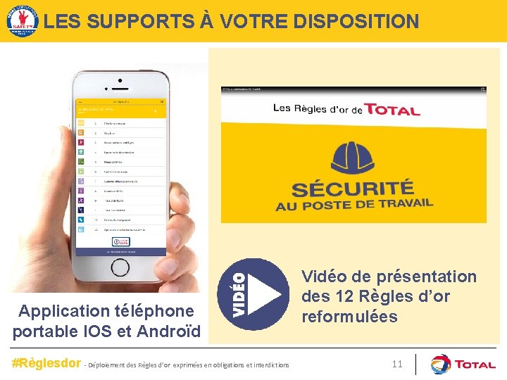 LES SUPPORTS À VOTRE DISPOSITION Application téléphone portable IOS et Androïd #Règlesdor - Déploiement