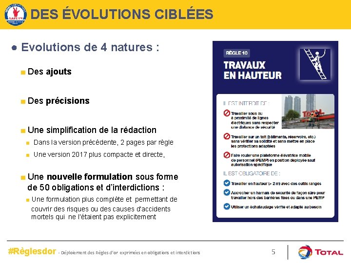 DES ÉVOLUTIONS CIBLÉES ● Evolutions de 4 natures : ■ Des ajouts ■ Des