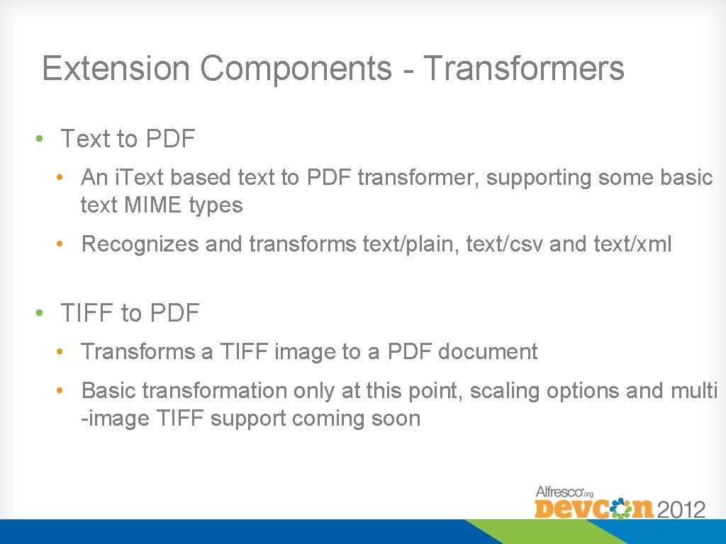 Extension Components - Transformers • Text to PDF • An i. Text based text