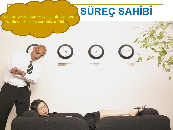 “Sürecin çıktısından ve iyileştirilmesinden sorumlu olan” süreç sorumlusu / lider SÜREÇ SAHİBİ 