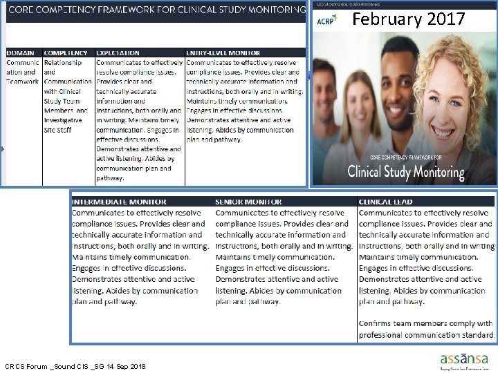 February 2017 CRCS Forum _Sound CIS _SG 14 Sep 2018 February 2017 CRCS Forum _Sound CIS _SG 14 Sep 2018