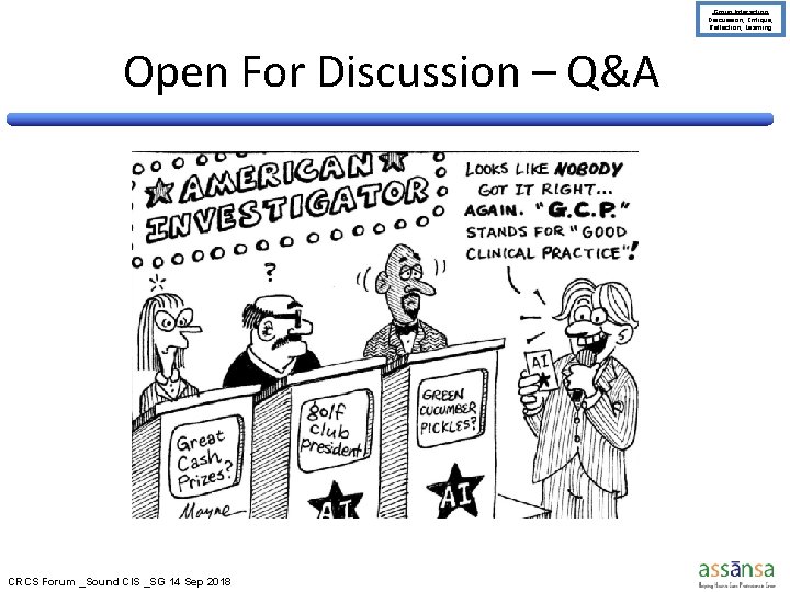 Group Interaction Discussion, Critique, Reflection, Learning Open For Discussion – Q&A CRCS Forum _Sound Group Interaction Discussion, Critique, Reflection, Learning Open For Discussion – Q&A CRCS Forum _Sound