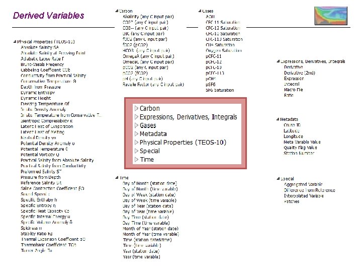 Derived Variables 