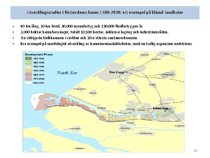 Utvecklingsstadier i Rotterdams hamn 1400 -2030: ett exempel på klämd tandkräm • • 40