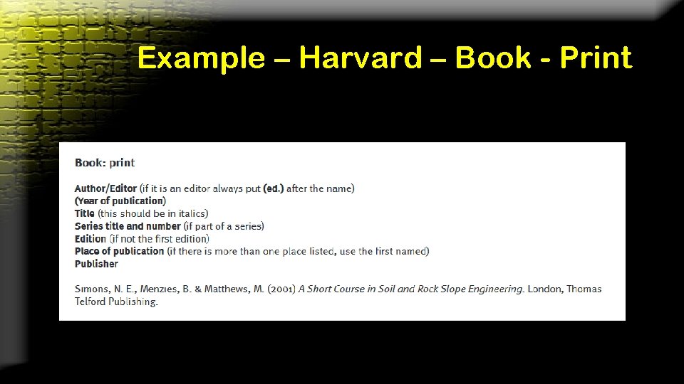 Example – Harvard – Book - Print 