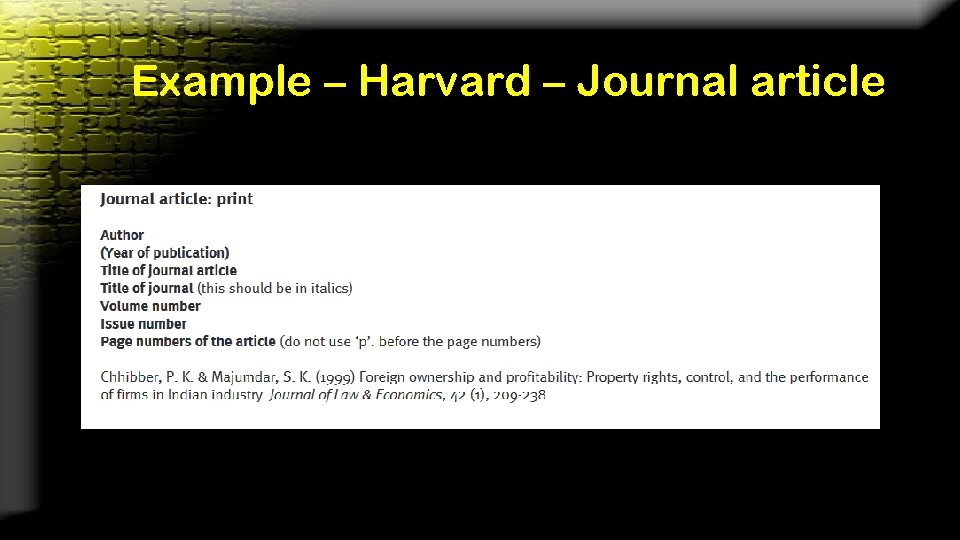 Example – Harvard – Journal article 