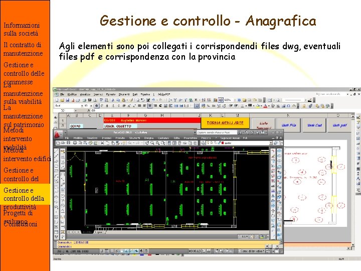 Informazioni sulla società Il contratto di manutenzione Gestione e controllo delle commesse La manutenzione