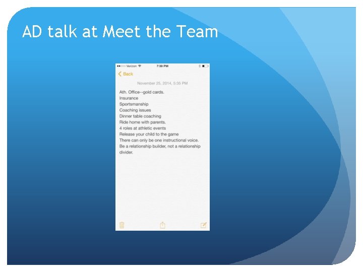 AD talk at Meet the Team 