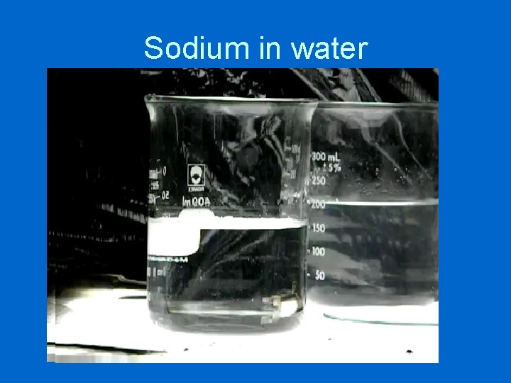 Sodium in water 