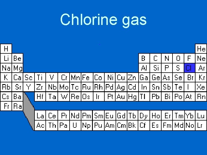 Chlorine gas 