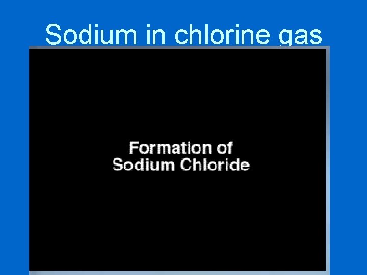 Sodium in chlorine gas 
