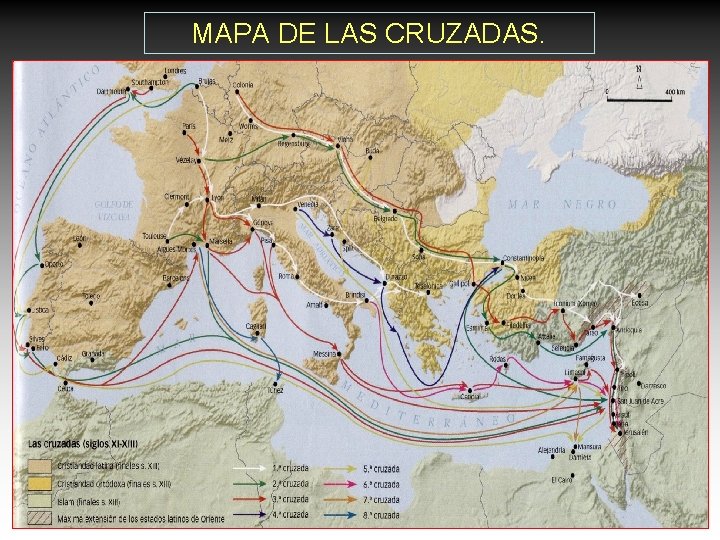 MAPA DE LAS CRUZADAS. 