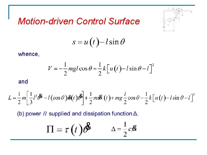 Motion-driven Control Surface whence, and 