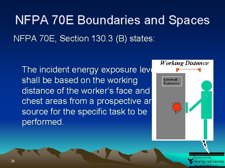 NFPA 70 E Boundaries and Spaces NFPA 70 E, Section 130. 3 (B) states:
