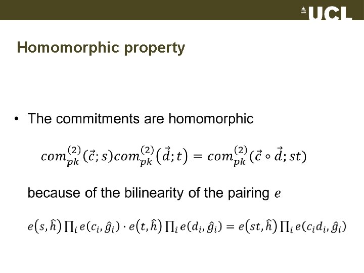 Homomorphic property • 