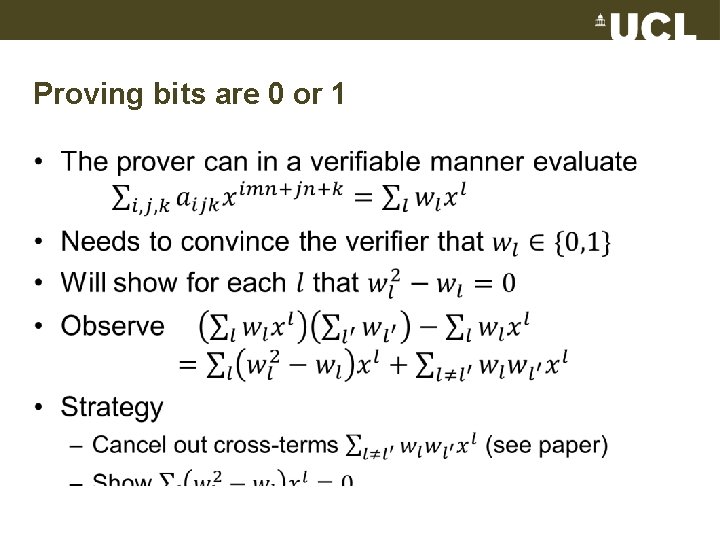 Proving bits are 0 or 1 • 