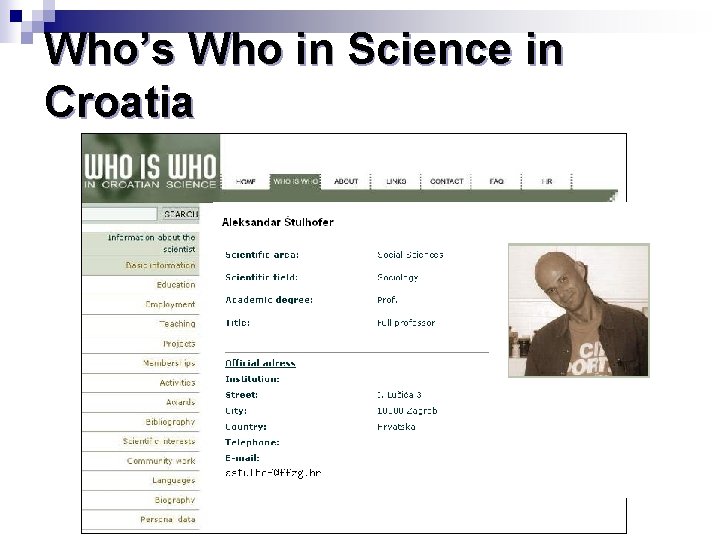 Who’s Who in Science in Croatia 