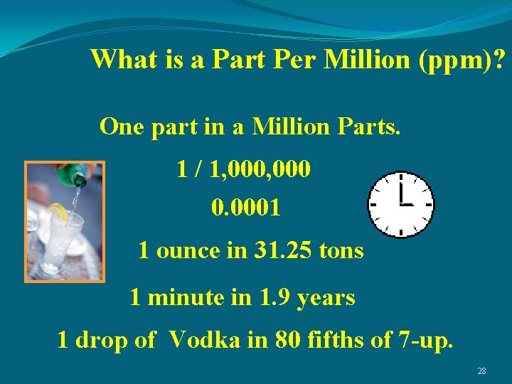 What is a Part Per Million (ppm)? One part in a Million Parts. 1