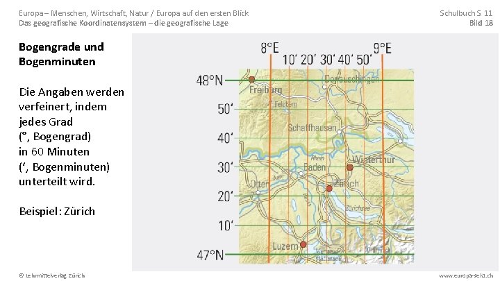 Europa – Menschen, Wirtschaft, Natur / Europa auf den ersten Blick Das geografische Koordinatensystem