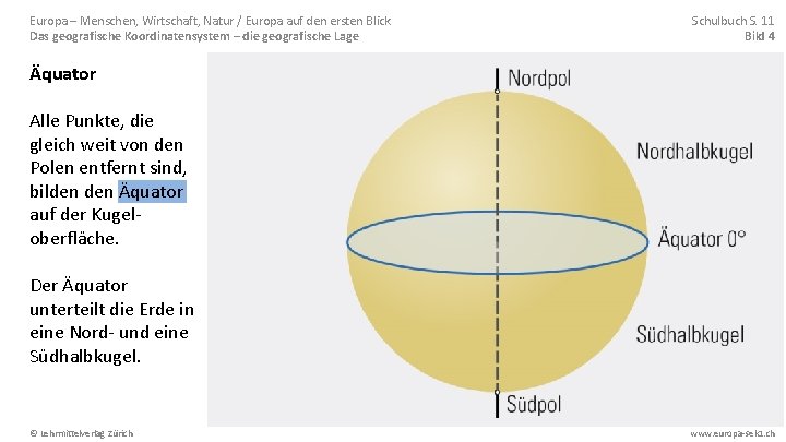 Europa – Menschen, Wirtschaft, Natur / Europa auf den ersten Blick Das geografische Koordinatensystem