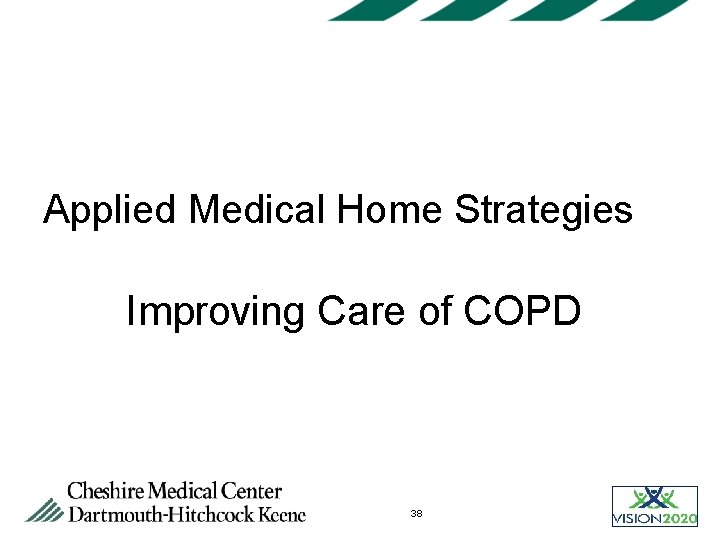 Applied Medical Home Strategies Improving Care of COPD 38 