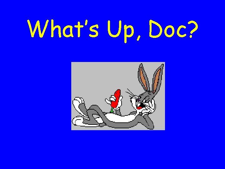 What’s Up, Doc? 