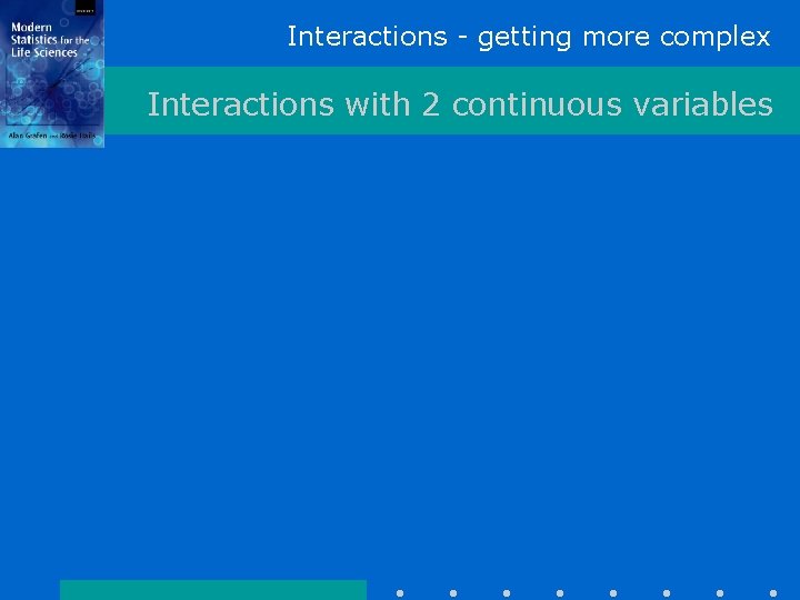 Interactions - getting more complex Interactions with 2 continuous variables 