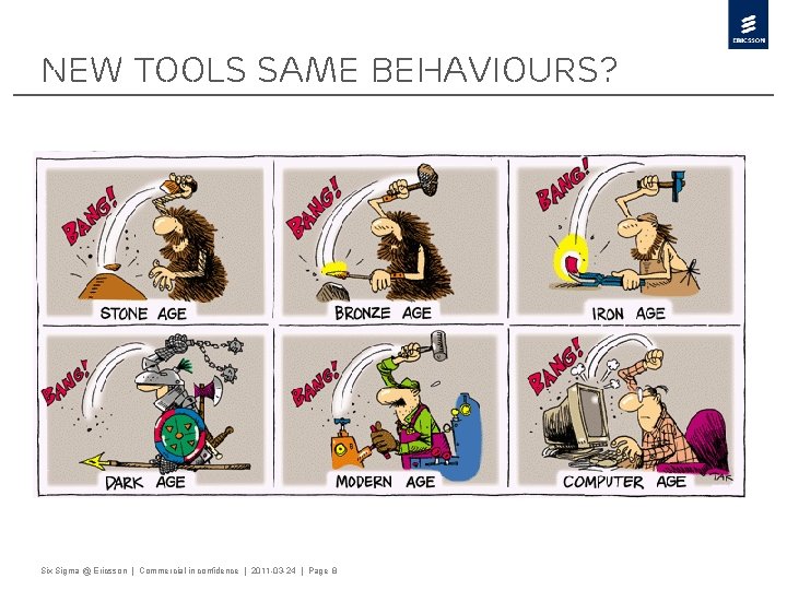 New Tools Same Behaviours? Six Sigma @ Ericsson | Commercial in confidence | 2011
