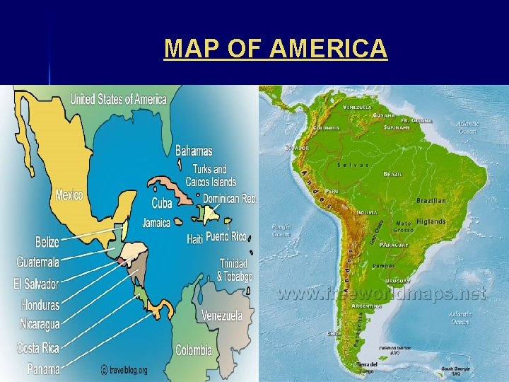 MAP OF AMERICA 