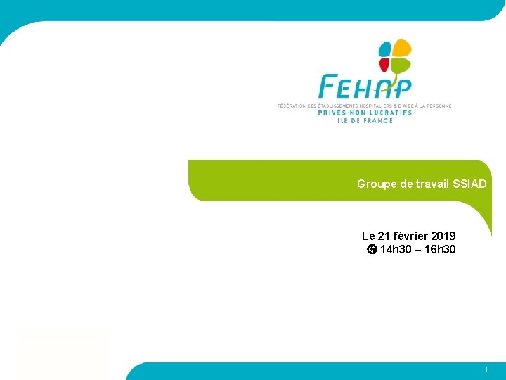 Groupe de travail SSIAD Le 21 février 2019 14 h 30 – 16 h