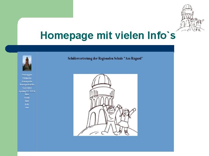 Homepage mit vielen Info`s 